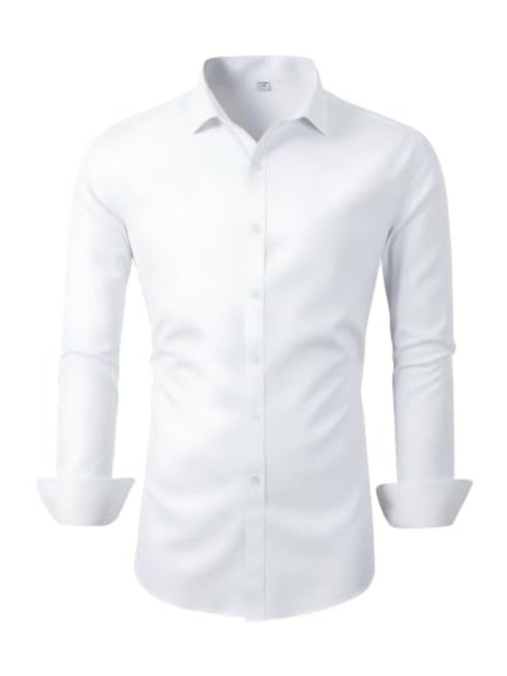 Long Sleeve Button Down Dress Shirt Twill Fabric Wrinkle Resistant Spread Collar